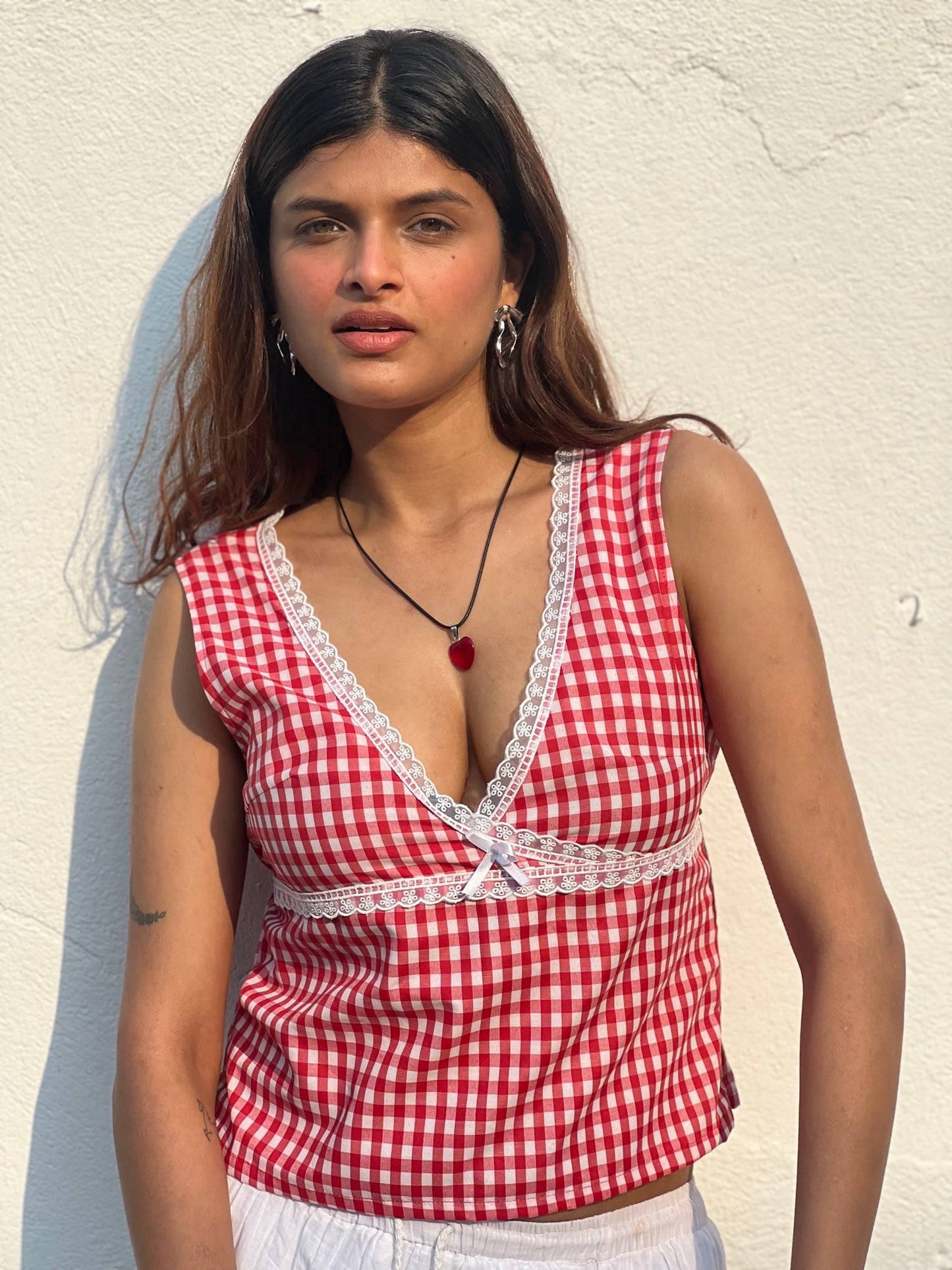 Julia Top - Red Gingham