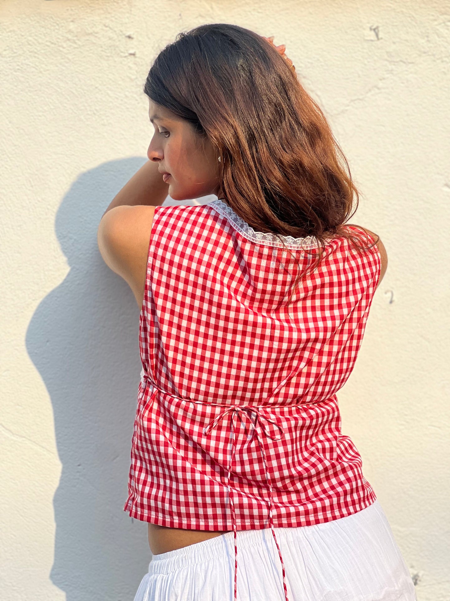 Julia Top - Red Gingham